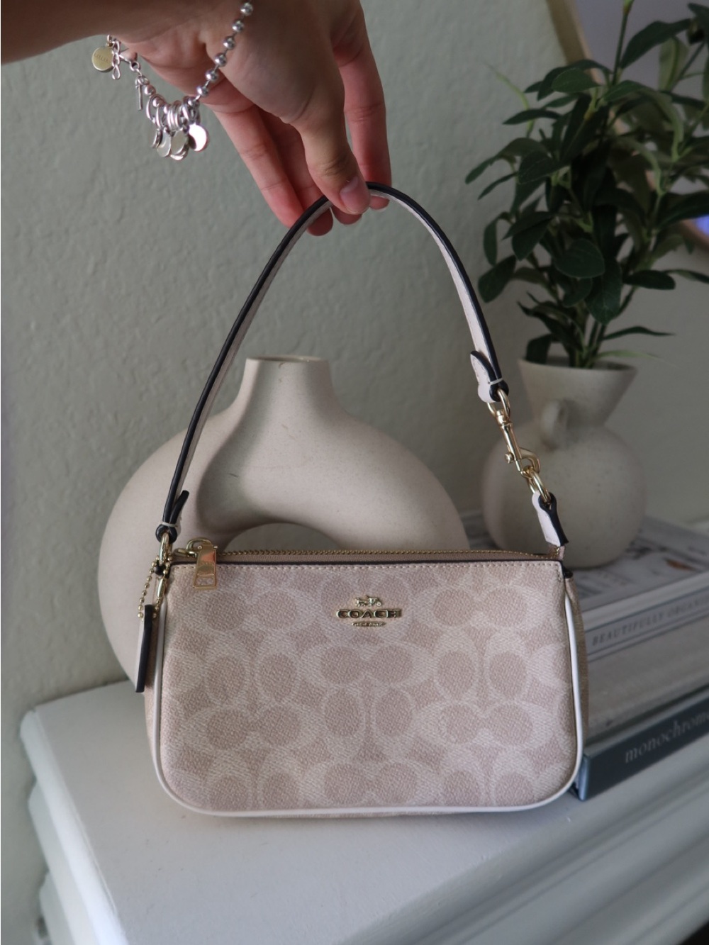 Coach Nolita 19 in Signature Canvas - Sand/Chalk Neutral Monogram Shoulder Bag